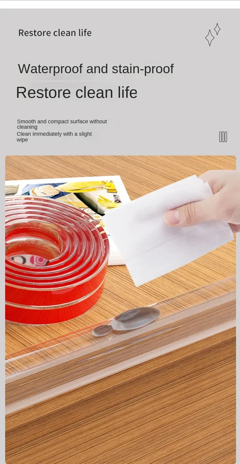 Protection angle transparent bébé — Bande PVC Auto-Adhésive | 8 Tailles 10-15mm, 1-5m