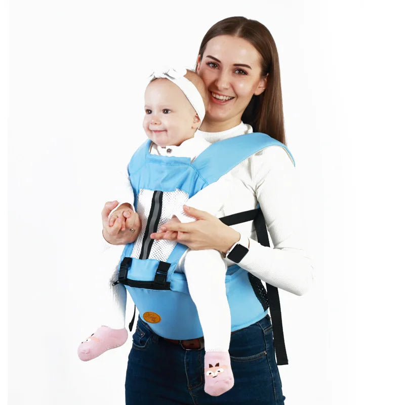 Porte-Bébé Ergonomique avec Siège de Hanche – Multifonction Physiologique 0-48 Mois | Écharpe & Kangourou