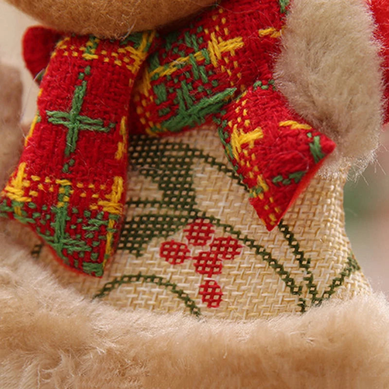 Lot 4 Figurines Décoration Sapin Noël DIY – Père Noël, Bonhomme de Neige, Pendentifs à Suspendre Cadeau Enfant