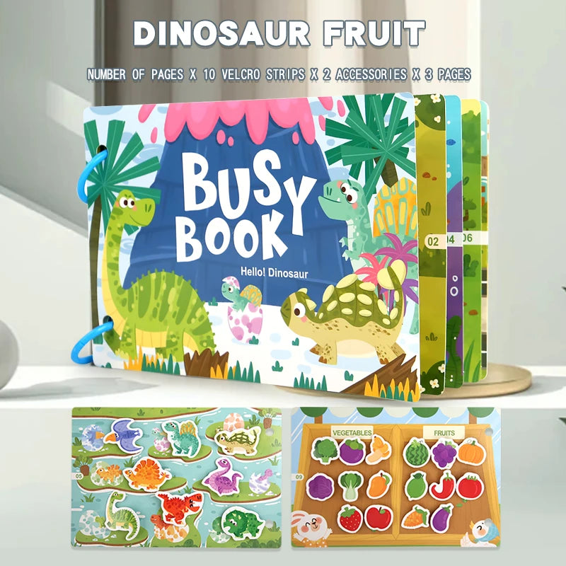Quiet Book Montessori – Mon Premier Livre Calme Éducatif | 6 Thèmes | Jeu d’Association Bébé
