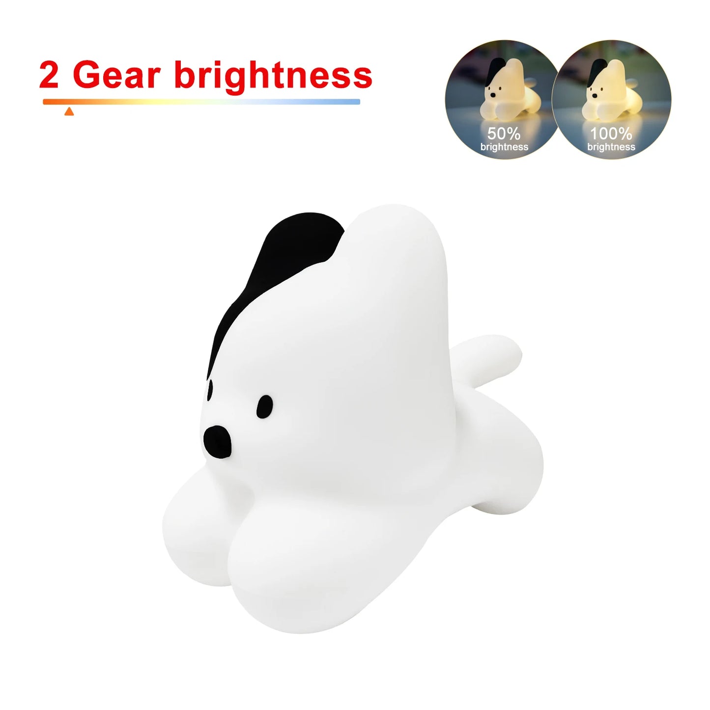 Veilleuse chat silicone kawaii — LED Tactile 7 Couleurs Rechargeable | Lampe Nuit Chambre Bébé Enfant