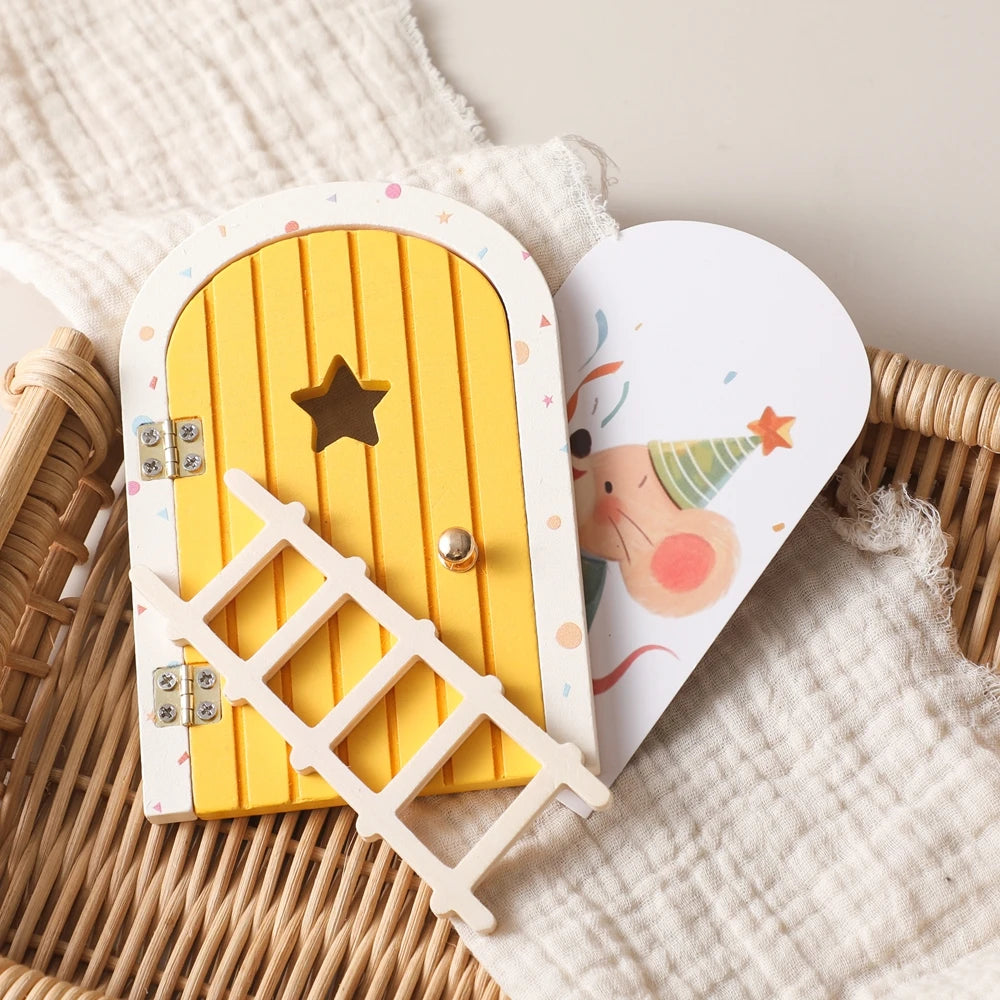 Porte Fée Miniature en Bois & Boîte à Dent de Lait – Décoration Chambre Enfant Cadeau Naissance