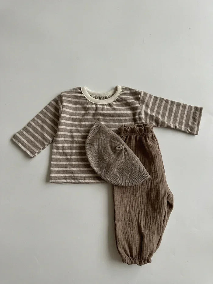 Pantalon Bébé Coton Bio – Mousseline Douce Imprimé Mignon Garçon & Fille 3-6M à 2-3 Ans
