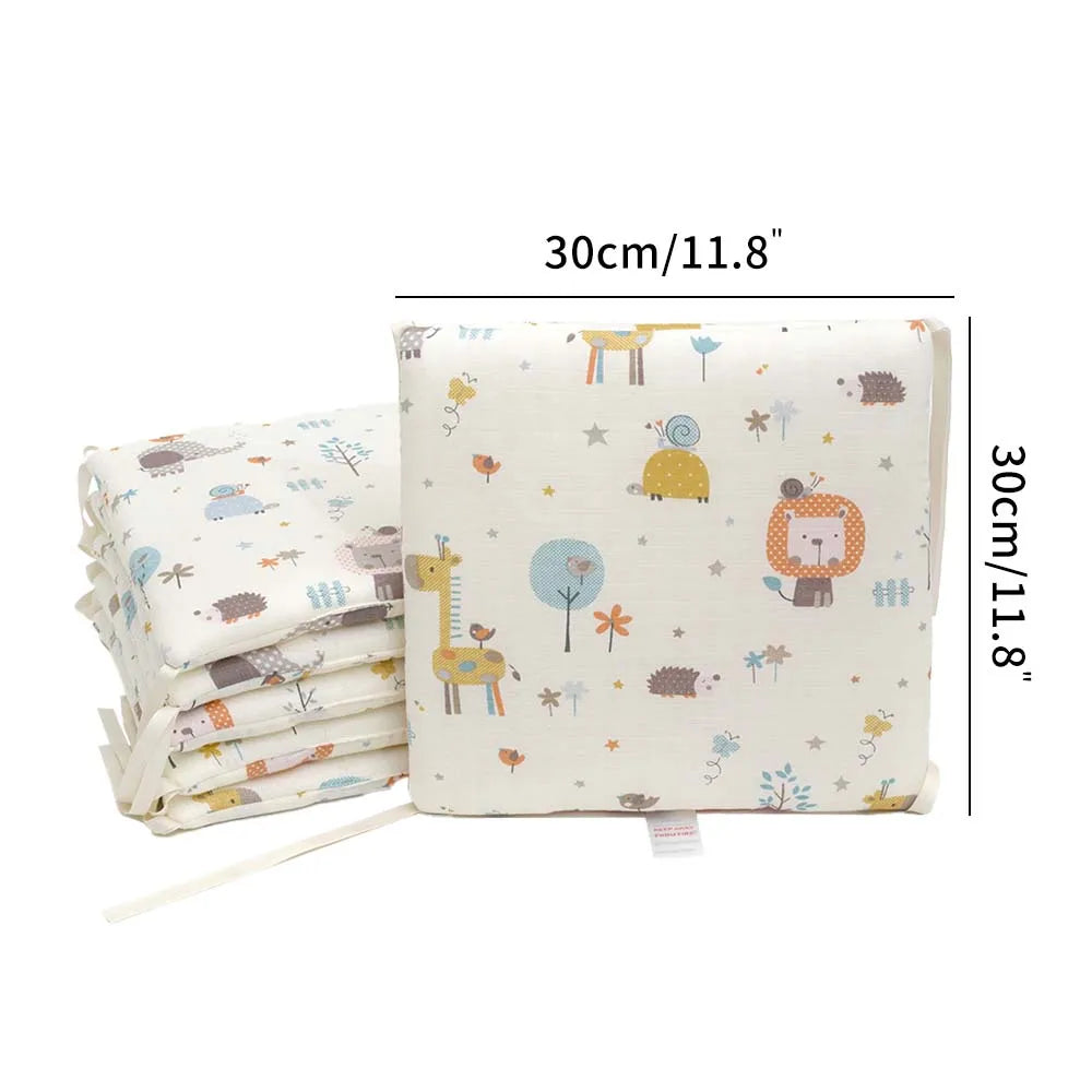 Barrière de lit enfant anti-chute — Coton Lavable Amovible 6 Pièces | Bleu, Beige, Blanc, Kaki