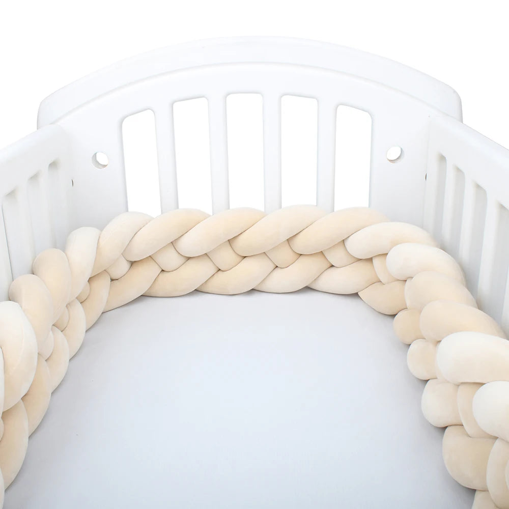 Tresse de Lit Bébé – Tour de Lit Tressé en Coton | 2.2M / 3M / 3.6M | Décoration Chambre Bébé