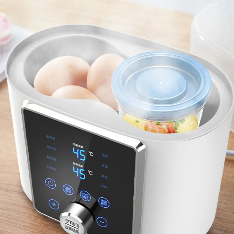 Chauffe-Biberon Double 8 en 1 avec Minuterie – 2 Biberons Simultanés Lait Maternel & Formule