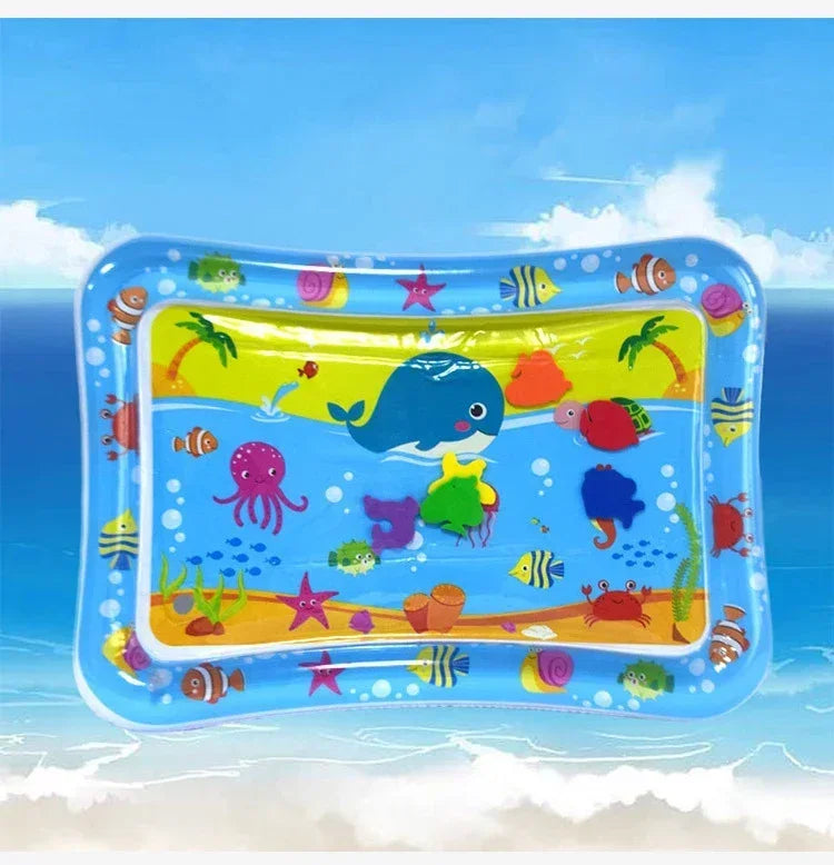 Tapis d’Eau Gonflable Bébé – Tapis d’Éveil Sensoriel Tummy Time | 9 Modèles