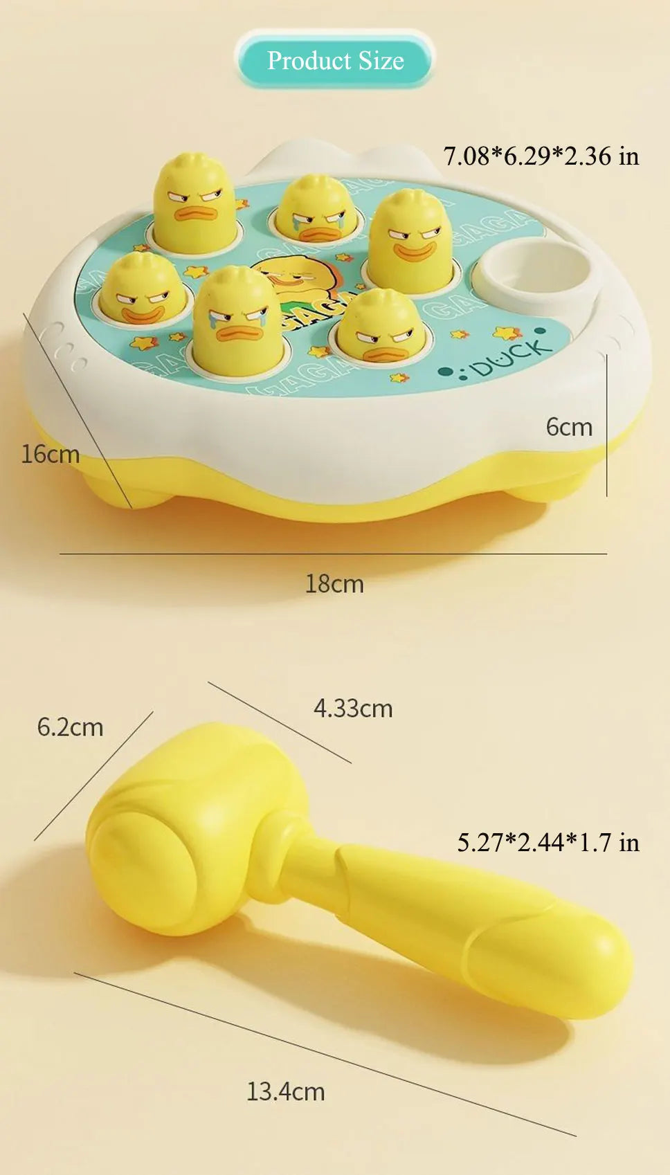 Jeu Marteau Bébé Montessori – Banc à Marteler Encastrement Canard Grenouille Cochon 12-24 Mois
