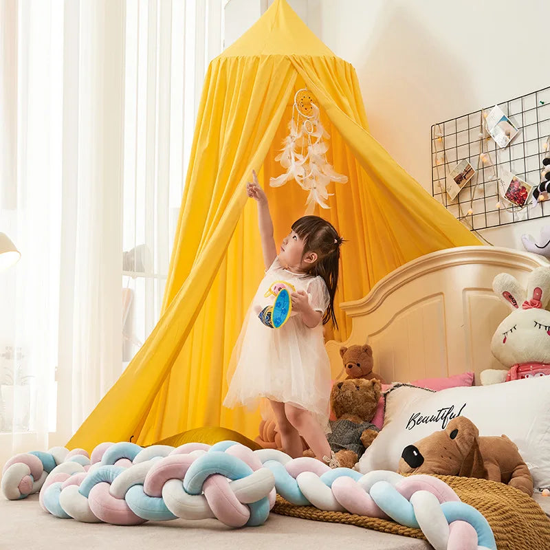 Ciel de lit bébé baldaquin moustiquaire — Tulle Féerique Princesse | Fille 12 Couleurs Décoration Chambre