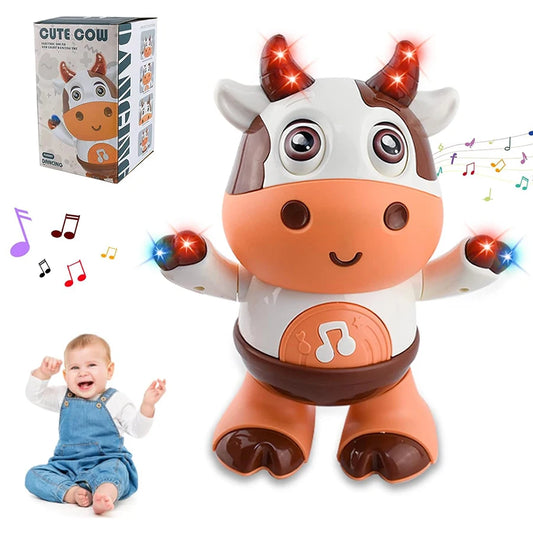 Vache Dansante Bébé – Peluche Musicale Électrique Chansons & Mouvements Interactifs 1-3 Ans