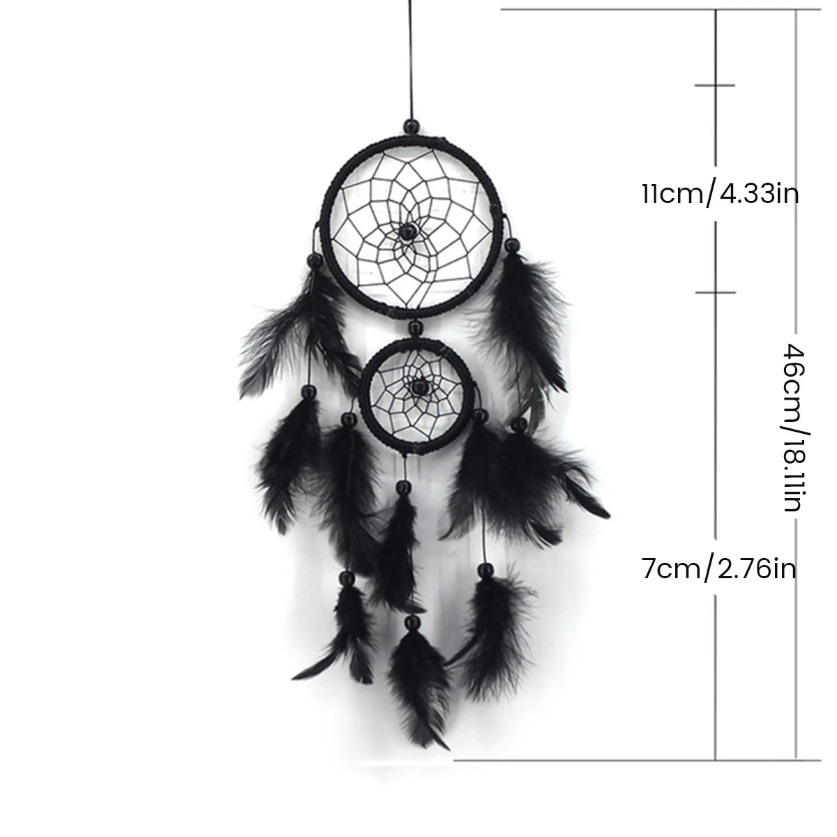 Attrape-Rêves Grand Chambre Fille – Décoration Murale Bohème Nordique avec Plumes