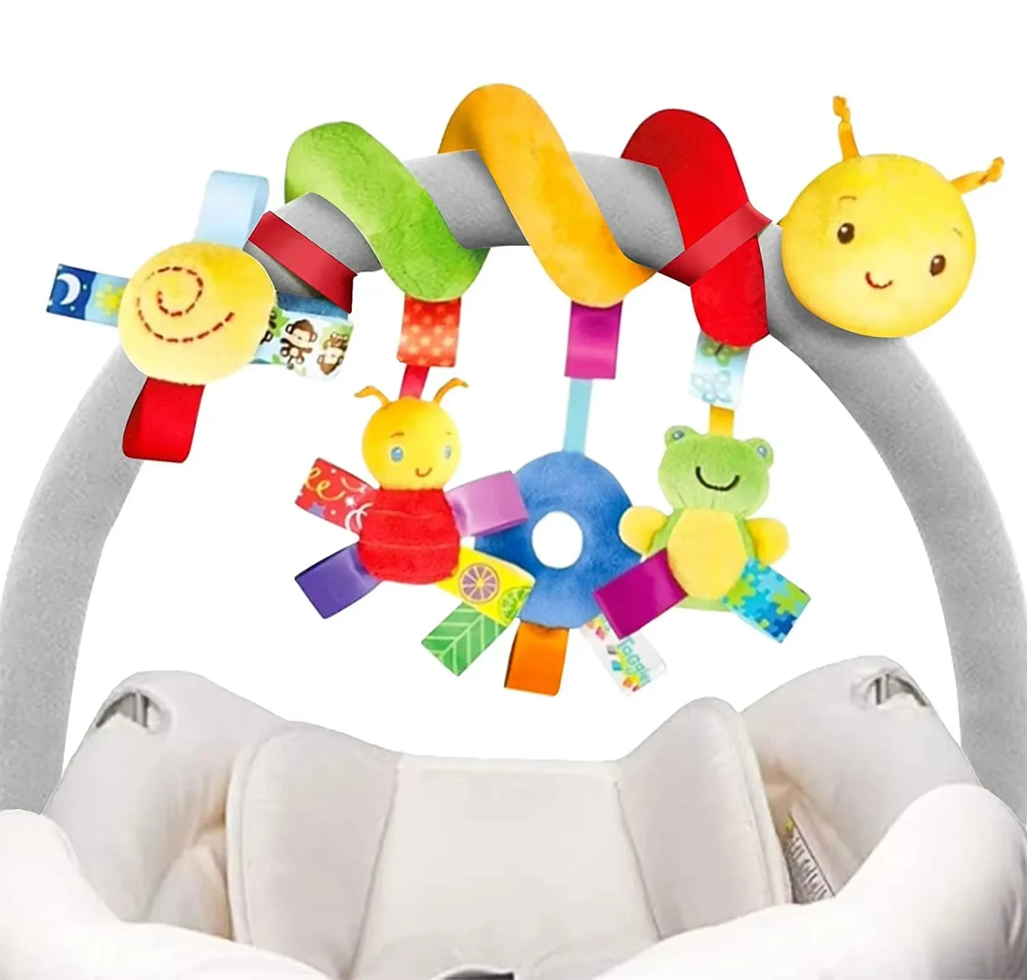 Spirale d’activité bébé poussette — Hochet Tissu Suspendu Lit Siège Auto | Cadeau Naissance Fille Garçon