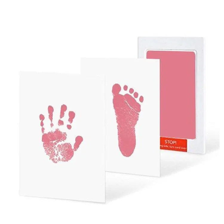 Tampon Empreintes Bébé & Chien 6 Couleurs – Inkless Sans Contact + Cadre 12x8cm | Souvenir Naissance
