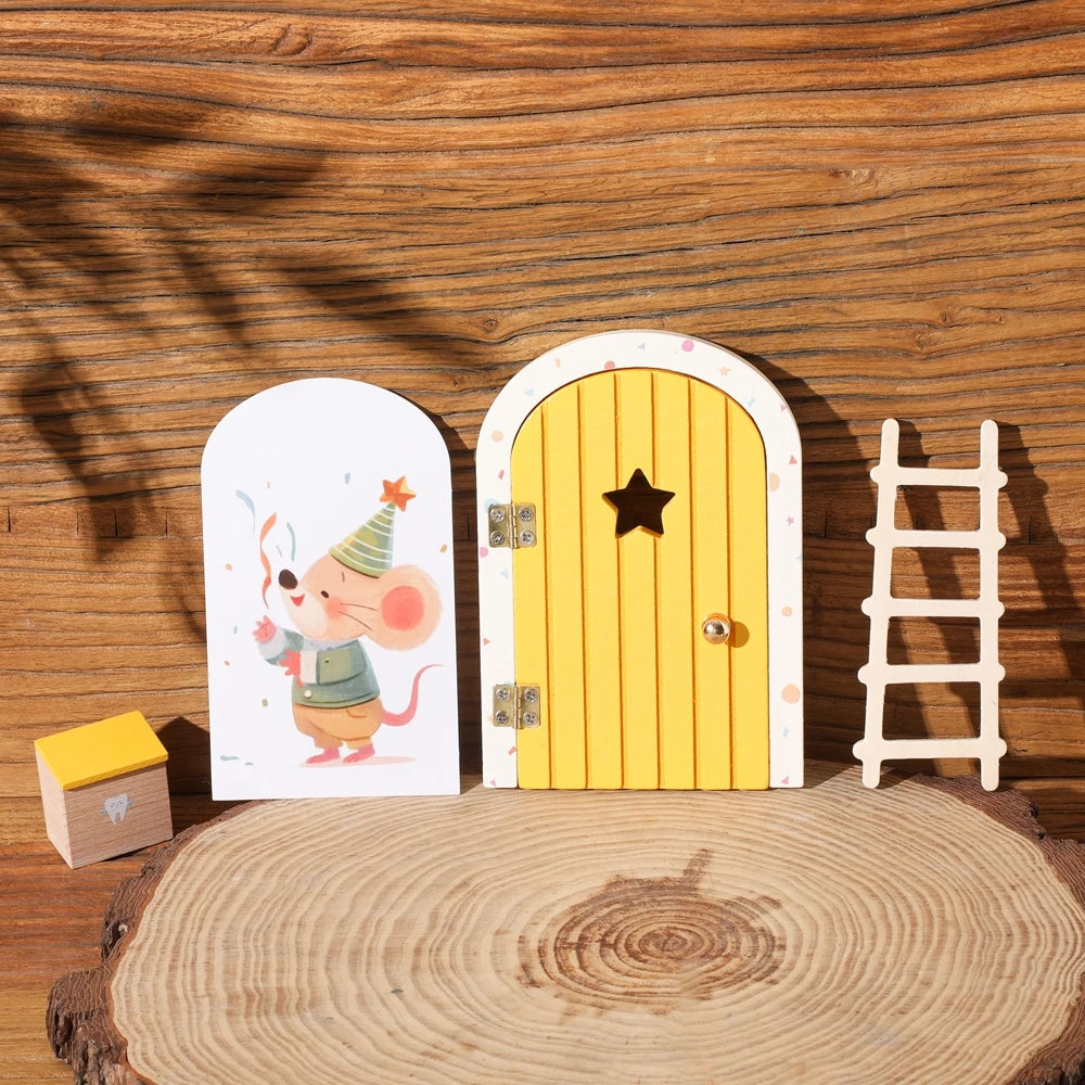 Porte Fée Miniature en Bois & Boîte à Dent de Lait – Décoration Chambre Enfant Cadeau Naissance