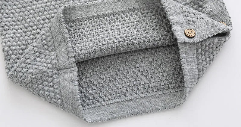 Ensemble Tricot Bébé Pyjama 2 Pièces — Pull Coton Boutonné & Pantalon, Unisexe 0-3M à 2-3 Ans