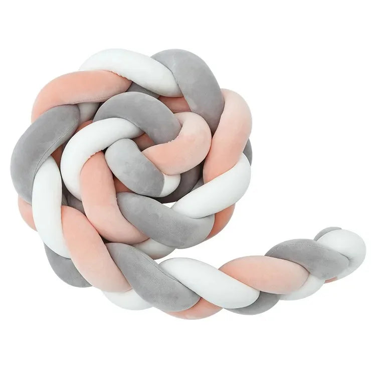 Tresse de lit bébé nœuds — Protection Douce Barreaux Coton | 1M 2M 3M 4M | 32 Coloris Fille & Garçon