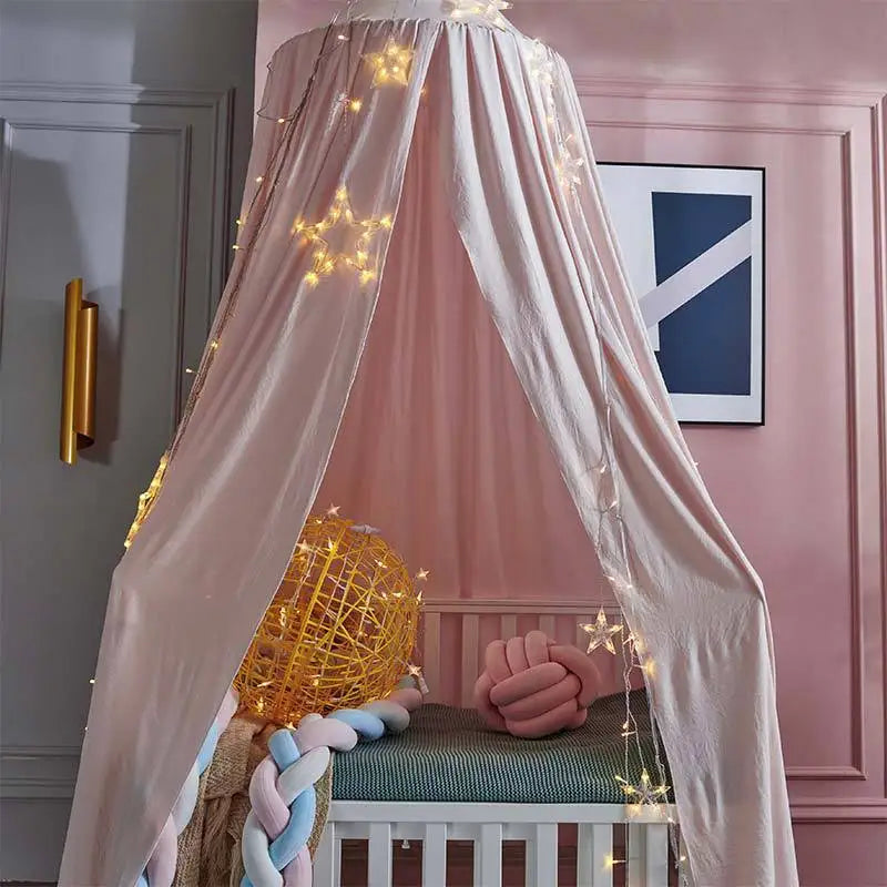 Ciel de lit bébé baldaquin moustiquaire — Tulle Féerique Princesse | Fille 12 Couleurs Décoration Chambre