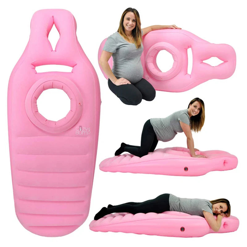 Oreiller Maternité Gonflable avec Trou pour Ventre – Matelas Grossesse Dormir sur le Ventre | Soulage Dos & Hanches