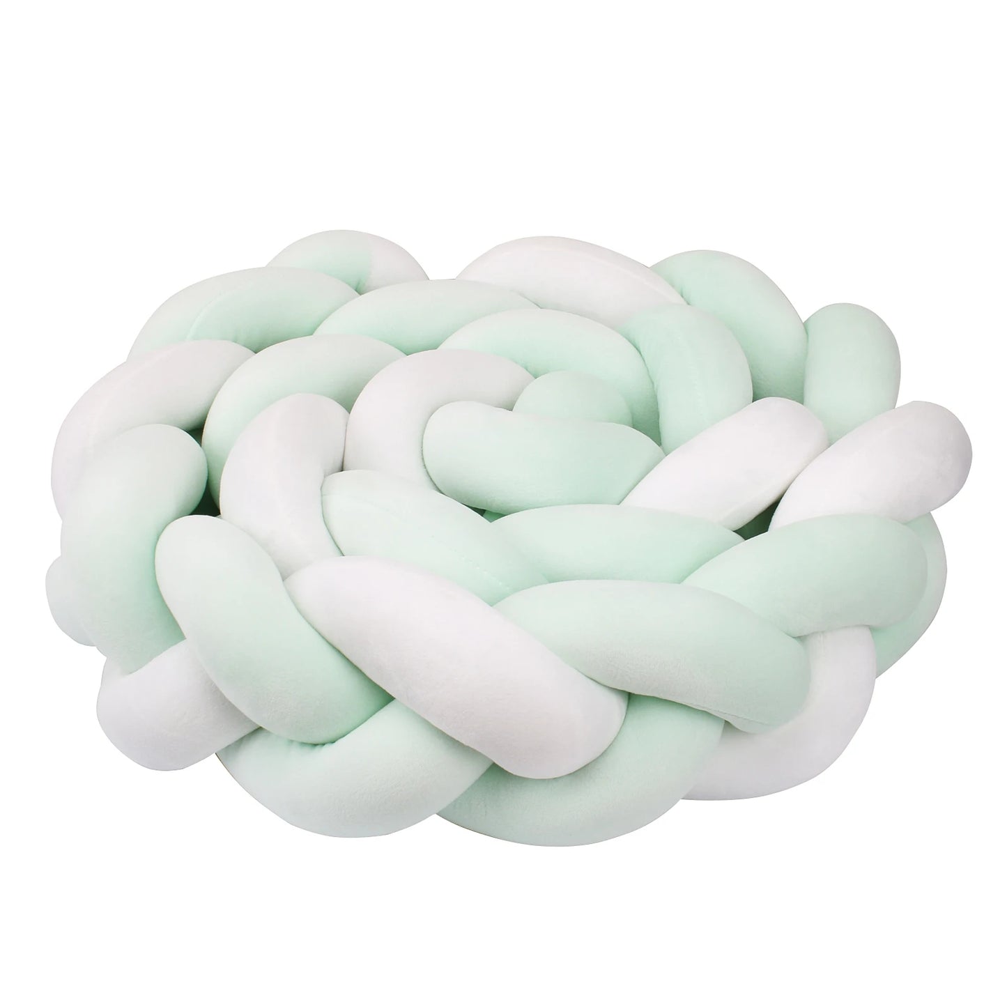 Bumper Lit Bébé Tressé Nœuds Rembourré – Tour de Lit Berceau Lavable 1M 2M 3M 4M
