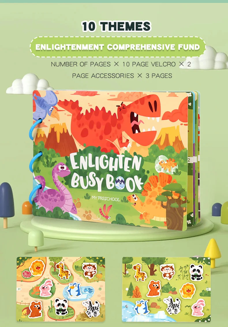 Quiet Book Montessori – Mon Premier Livre Calme Éducatif | 6 Thèmes | Jeu d’Association Bébé