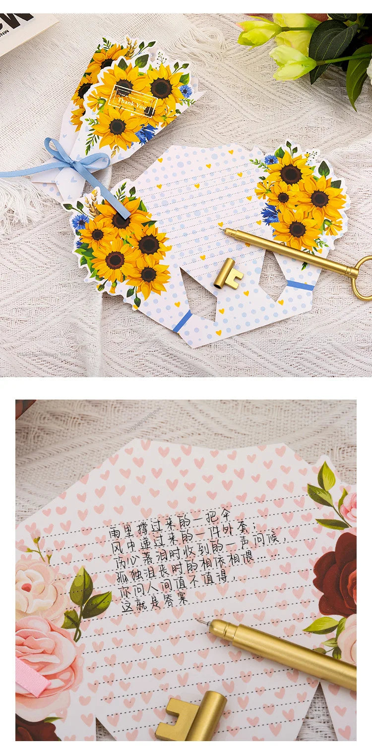 Carte de Vœux Fleurs 3D Bouquet Pliable – Anniversaire, Merci, Fête Maîtresse & Toutes Occasions