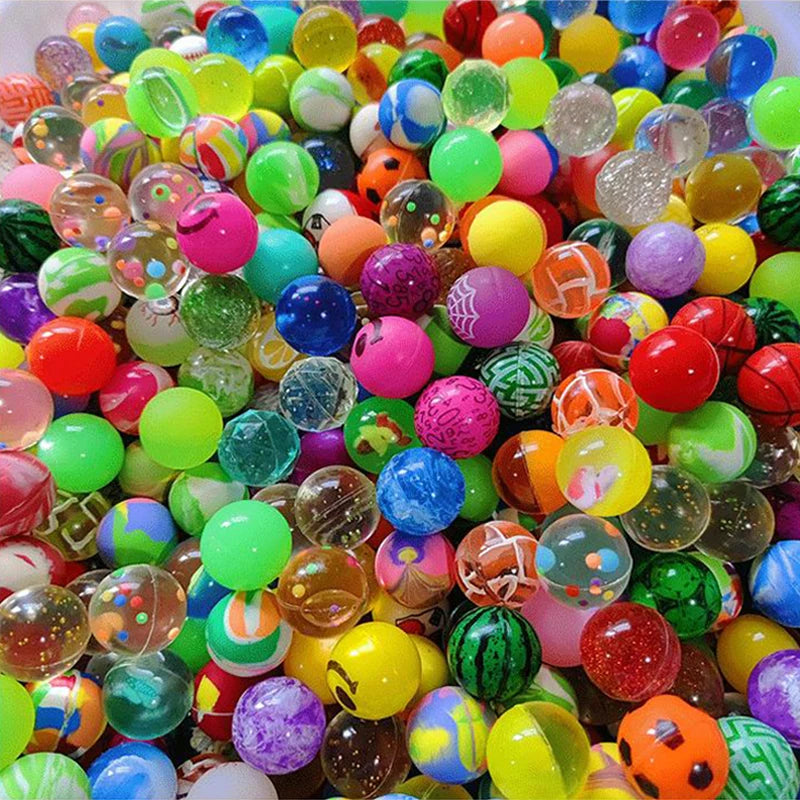Lot Mini Balles Rebondissantes Enfant 10/20/30 Pièces – Balle Caoutchouc Colorée Intérieur Extérieur 6-12 Ans
