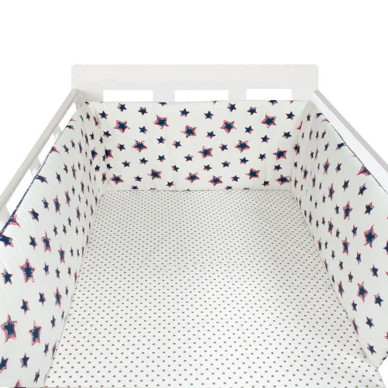 Tour de Lit Bébé Coton Épais 1 Pièce — Coussin Protège Barreaux Lavable | 24 Coloris Fille & Garçon