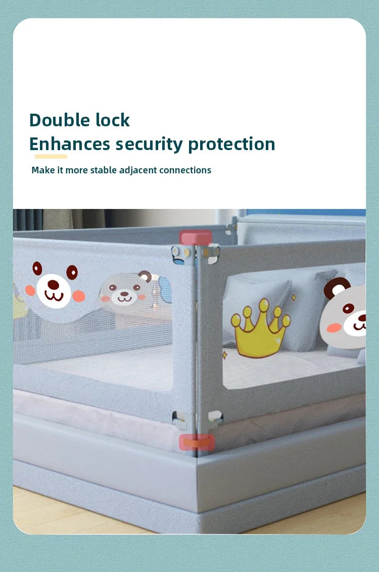 Barrière de Lit Anti-Chute Bébé & Enfant Réglable – Rail de Sécurité Lit 1.5M à 2.0M