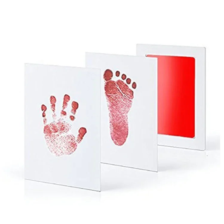 Tampon Empreintes Bébé & Chien 6 Couleurs – Inkless Sans Contact + Cadre 12x8cm | Souvenir Naissance