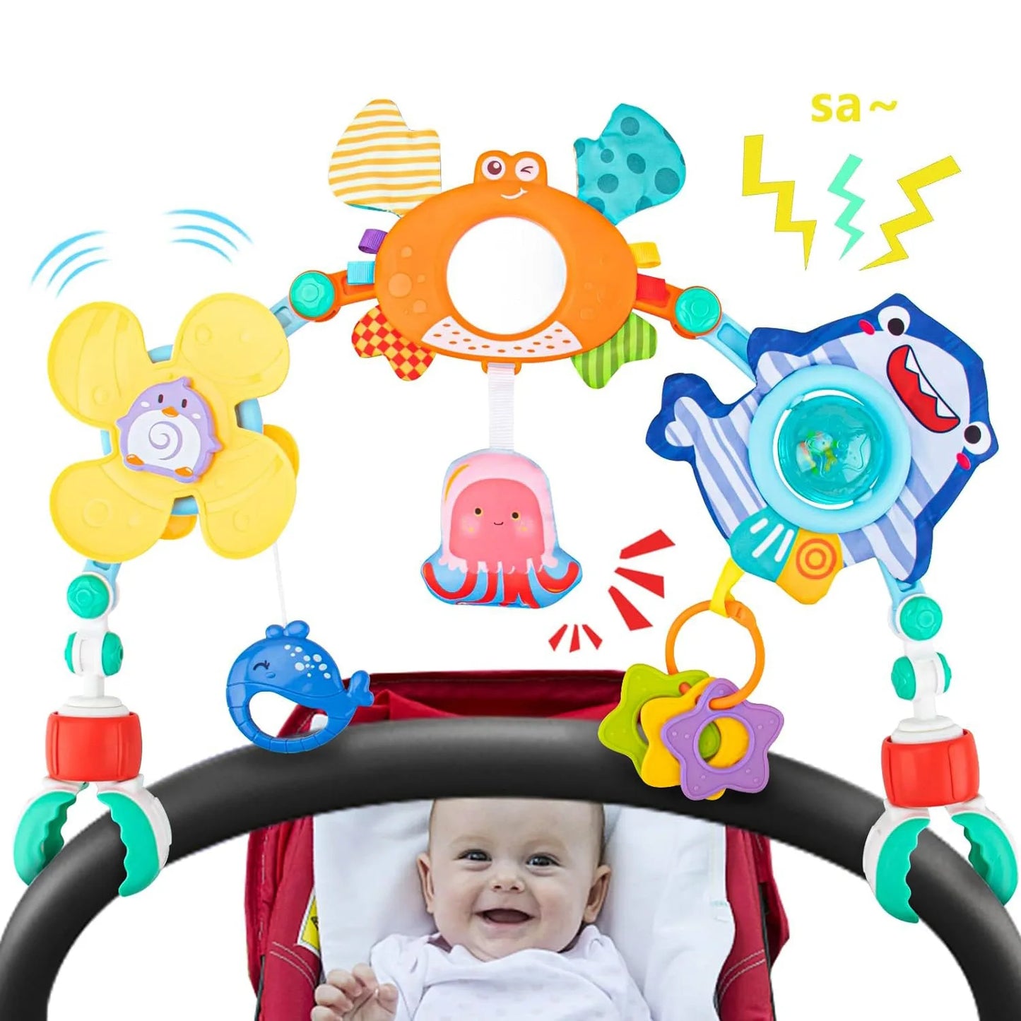 Arche Poussette Bébé – Jouet Éveil Transat & Siège Auto, Développement Sensoriel