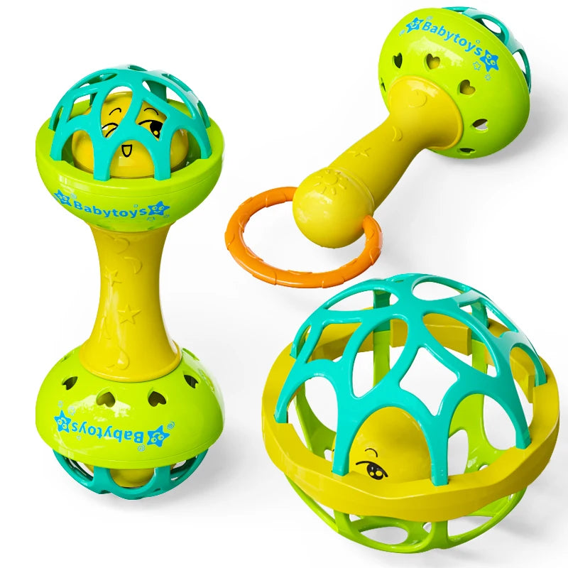 3/1pcs Baby Rattles 0 12 Months Baby Educational Toys Shaker Grab Spin Set Sensory Educational Newborn Gift for Infant Boy Girls