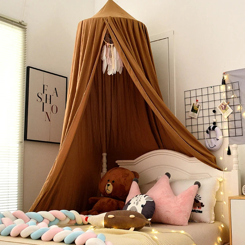 Ciel de lit bébé baldaquin moustiquaire — Tulle Féerique Princesse | Fille 12 Couleurs Décoration Chambre