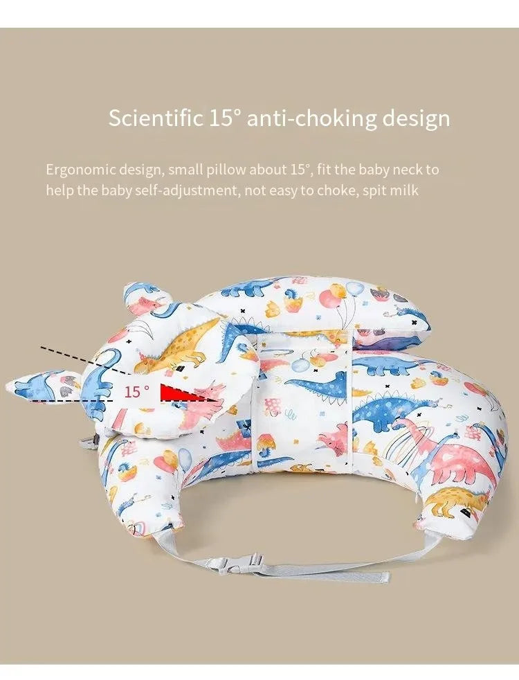 Coussin Bras Allaitement Motif Dinosaure & Animal – Housse Berceau Ergonomique Theraline | Maternité Haut de Gamme