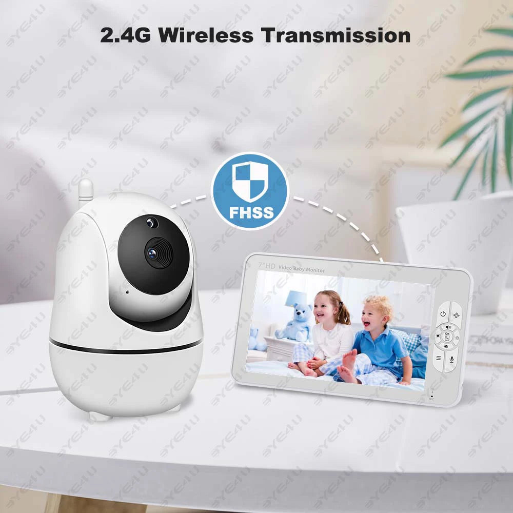 Babyphone Vidéo 5 Pouces PTZ – Capteur Température, Berceuses & Zoom | Meilleur Rapport Qualité-Prix