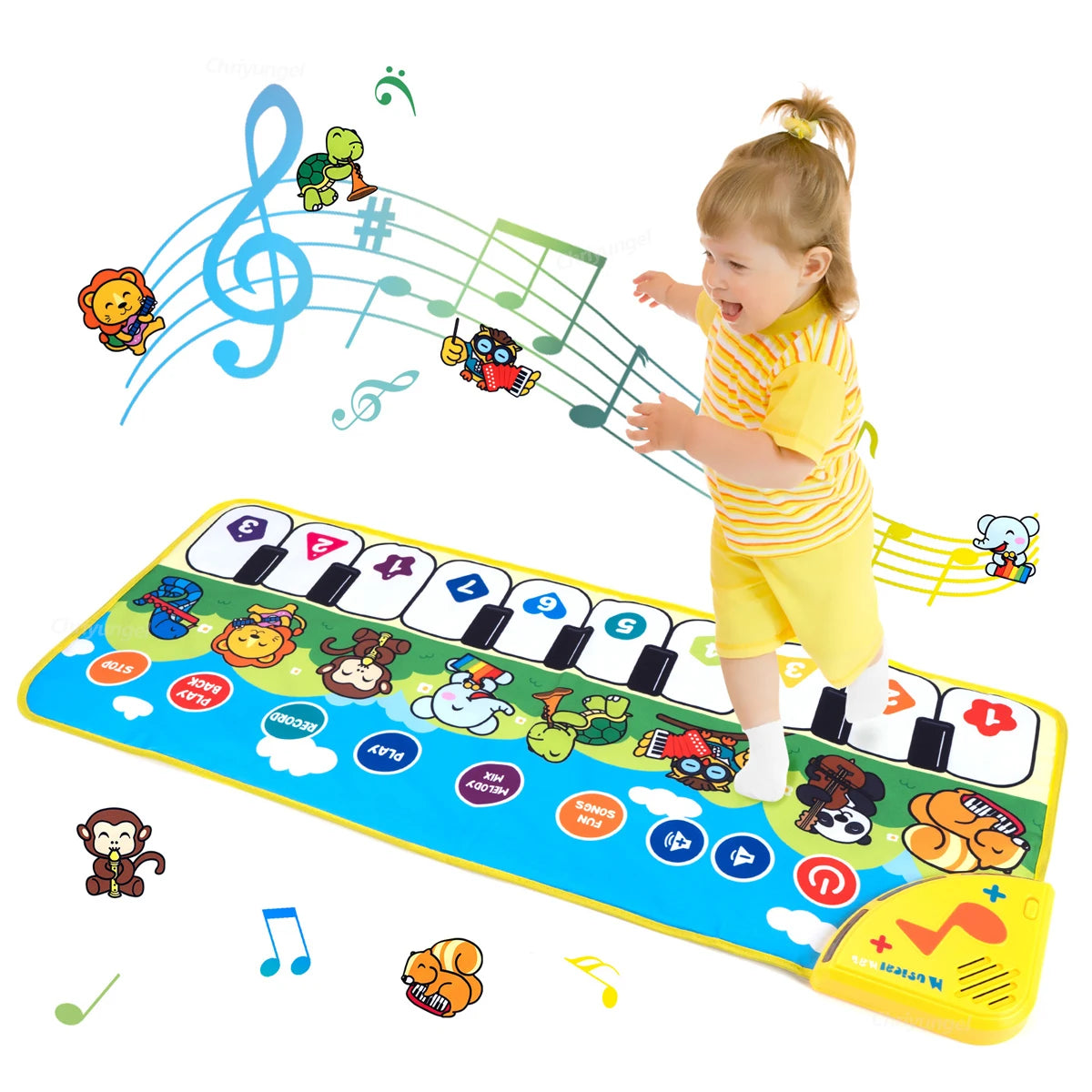 Tapis Piano Musical Enfant avec Chansons Démo 80x30cm – Clavier Danse & Apprentissage | Fille & Garçon