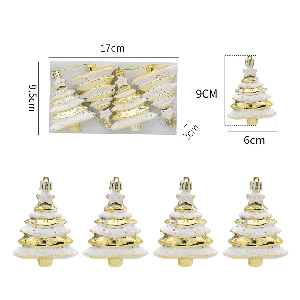 Canne de Bonbon & Pomme de Pin Rouge Or – Décoration Sapin Noël 2025 Tendance, Ornement Suspendu