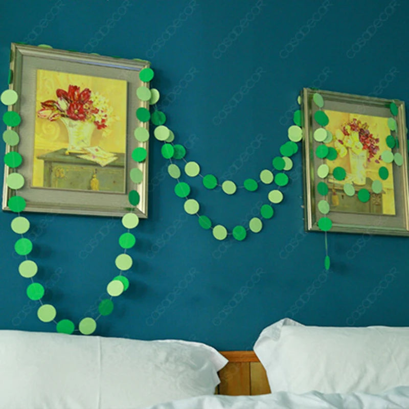 Guirlande Cercles Papier Pastel – Décoration Baby Shower, Anniversaire Enfant & Chambre Bébé