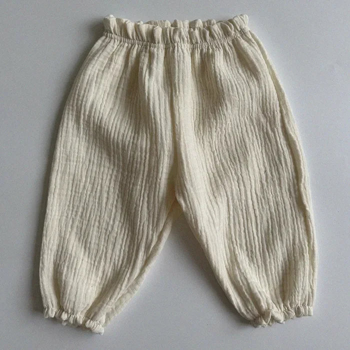 Pantalon Bébé Coton Bio – Mousseline Douce Imprimé Mignon Garçon & Fille 3-6M à 2-3 Ans