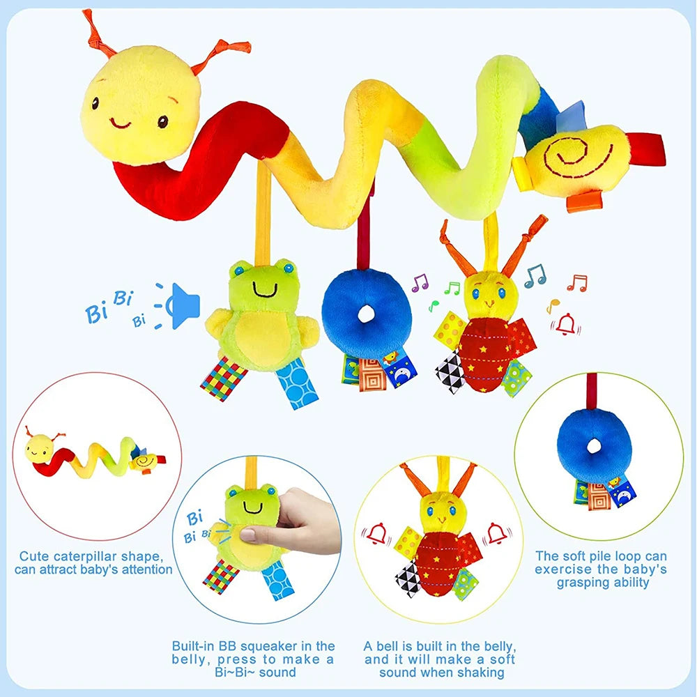 Spirale Musicale Bébé – Jouet Éveil Lit Berceau Poussette Siège Auto, Hochet Garçon Fille