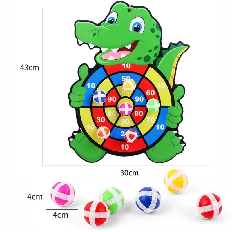 Jeu de Fléchettes Enfant Balle Collante Animal – Cible Montessori Intérieur 3-7 Ans