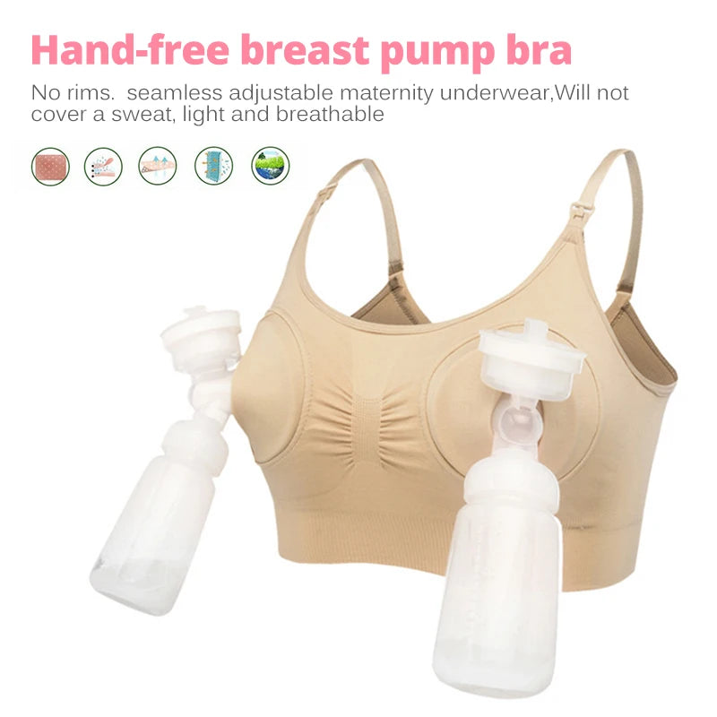 Soutien-Gorge Tire-Lait Mains Libres — Allaitement & Pompage, Port Toute la Journée