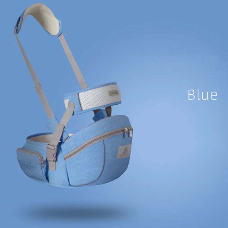 Porte-bébé ergonomique avec tabouret – Siège ventral multifonction pour bébé, 5 positions de portage