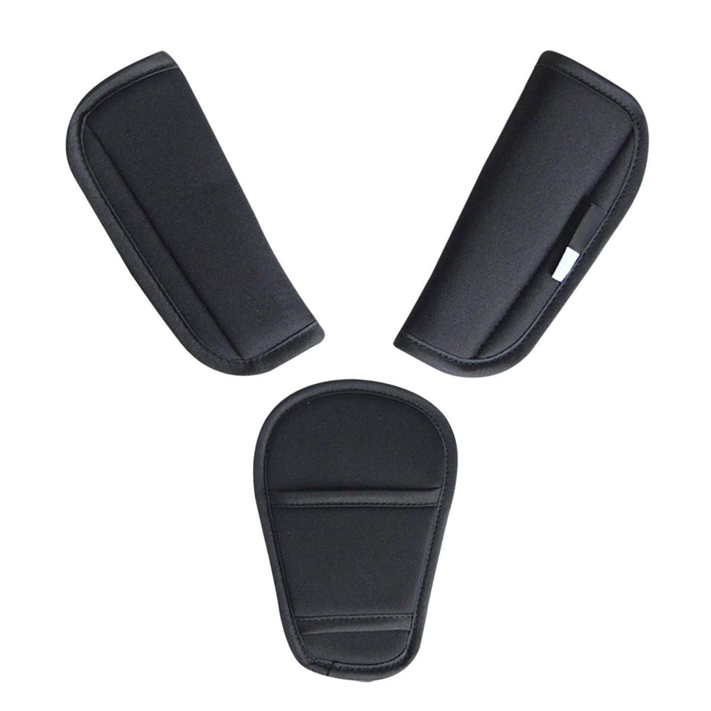 Couvre-Sangles Rembourrés Poussette & Siège Auto Bébé – Protection Épaules Douce & Ajustable | Gris & Noir