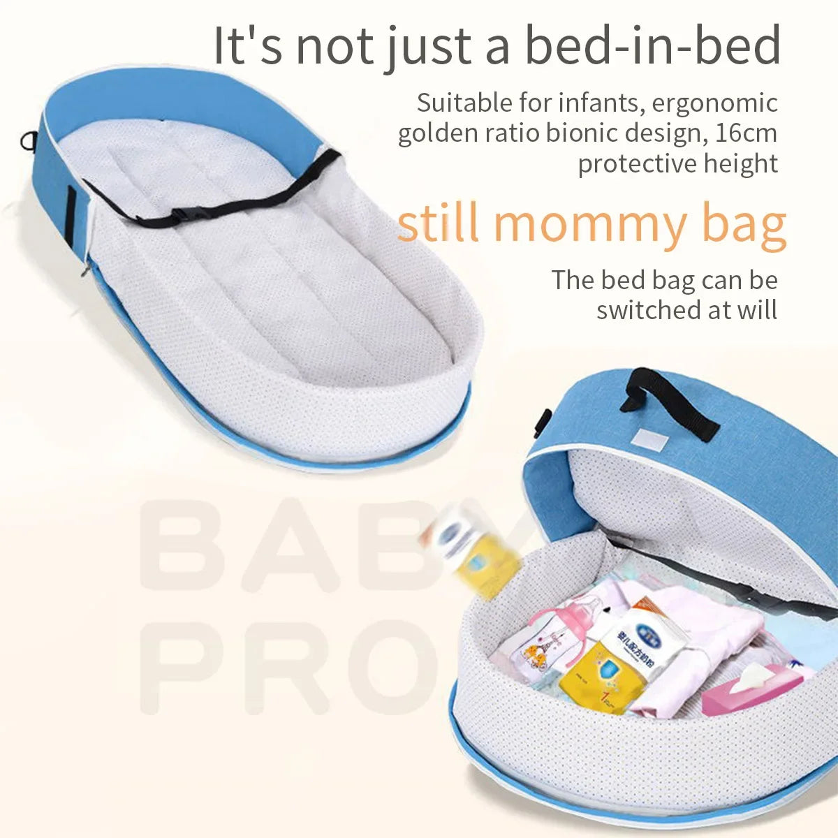 Lit parapluie bébé — Berceau Voyage Premium Moustiquaire & Matelas Anti-Écrasement | 5 Couleurs