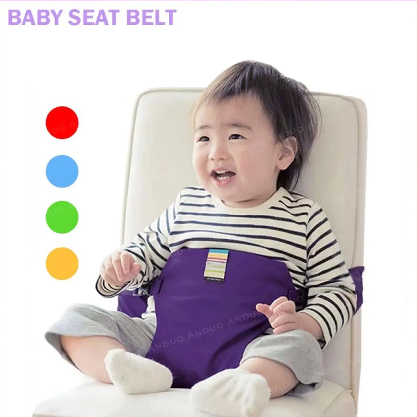 Harnais Sécurité Chaise Bébé Portable Pliable – Anti-Chute Repas 5 Points | 5 Couleurs