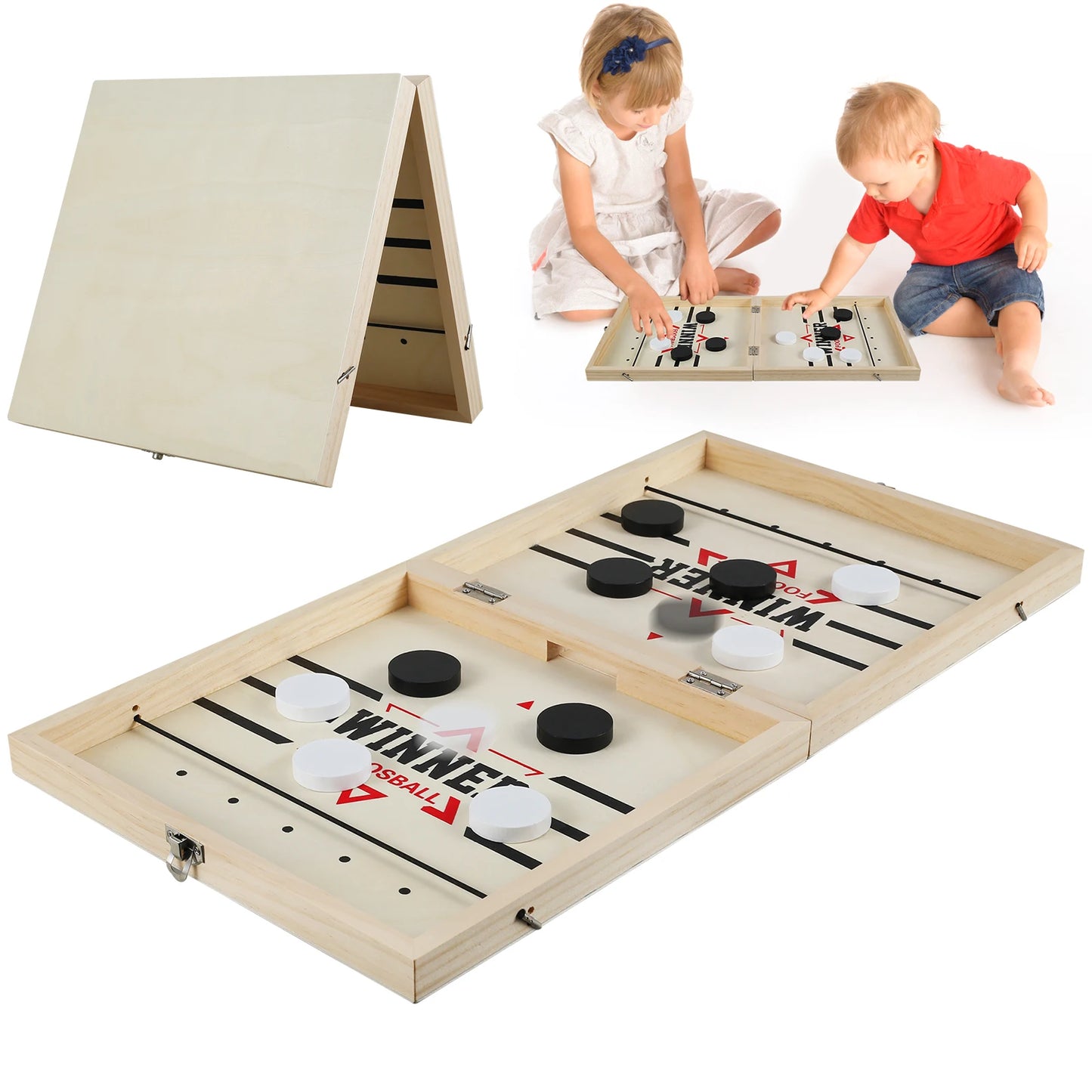 Jeu Sling Puck Hockey Pliable – Jeu de Société Famille Parent-Enfant & Adultes | 3 Tailles