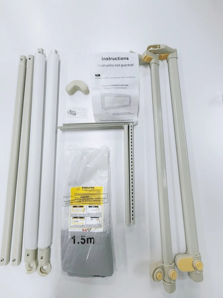 Barrière de Lit Anti-Chute Bébé & Enfant Réglable – Rail de Sécurité Lit 1.5M à 2.0M