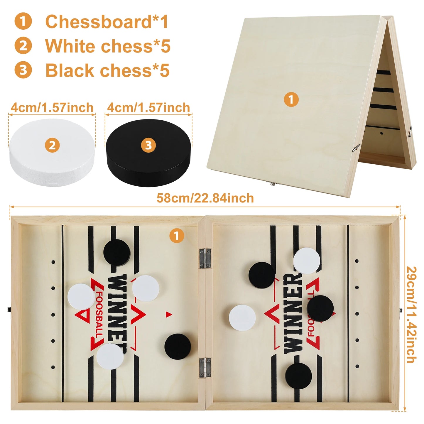 Jeu Sling Puck Hockey Pliable – Jeu de Société Famille Parent-Enfant & Adultes | 3 Tailles