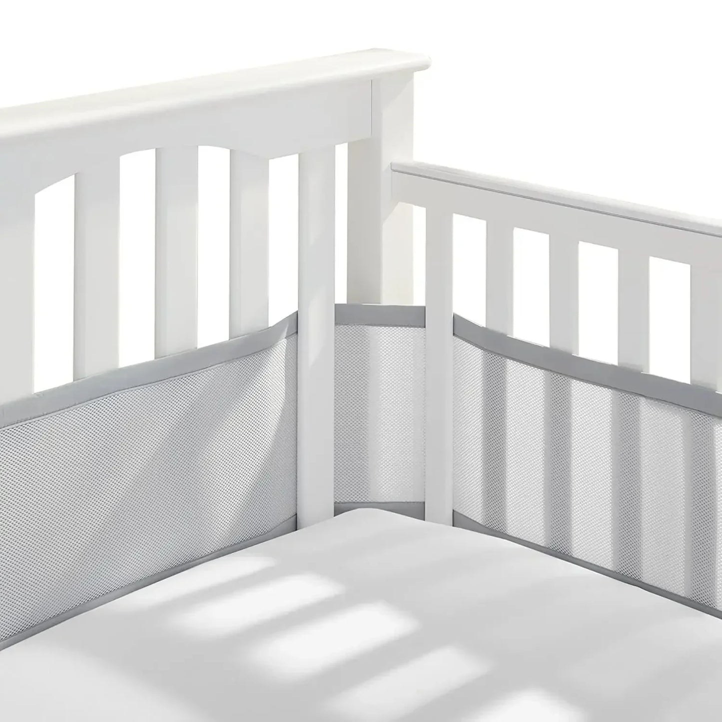 Tour de Lit Respirant Bébé — Mesh 4 Panneaux Protection Barreaux Anti-Étouffement