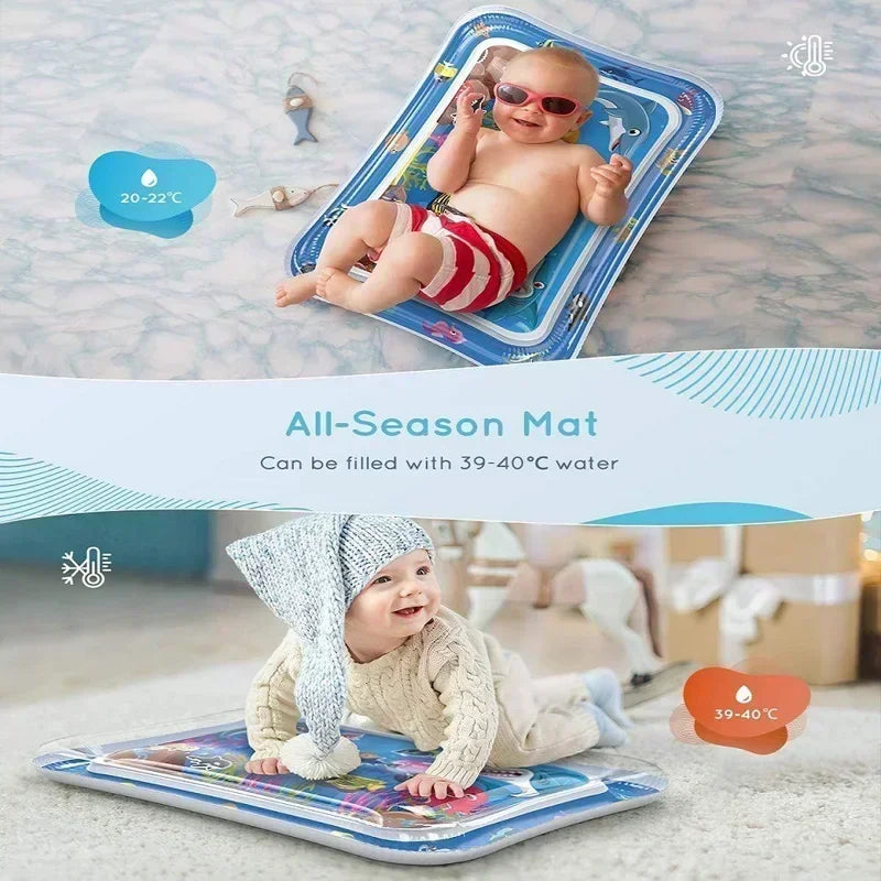 Tapis d’Eau Gonflable Bébé – Tapis d’Éveil Sensoriel Tummy Time | 9 Modèles